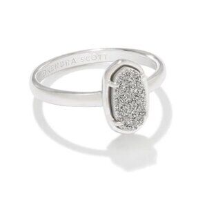 Kendra Scott Silver Platinum Druzy Ring